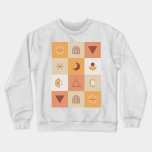 Modern Abstract Shapes Pattern Crewneck Sweatshirt